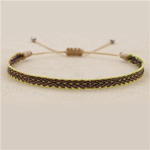 nepal style Handmade braid Bracelet, adjustable, approx 4-6mm, 16-24cm length [FR10268]