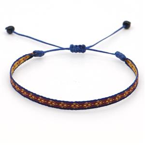 nepal style Handmade braid Bracelet, adjustable, approx 4-6mm, 16-24cm length [FR10274]