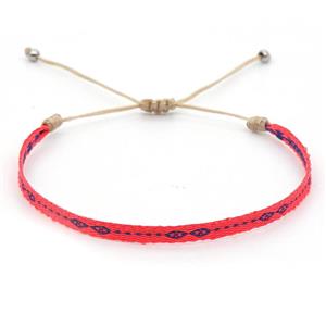 nepal style Handmade braid Bracelet, adjustable, approx 4-6mm, 16-24cm length [FR10278]