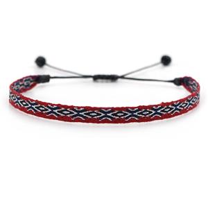 nepal style Handmade braid Bracelet, adjustable, approx 4-6mm, 16-24cm length [FR10280]