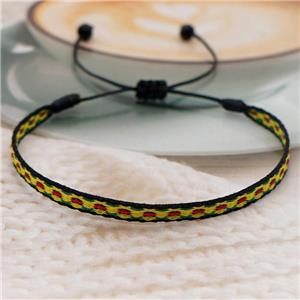 nepal style Handmade braid Bracelet, adjustable, approx 4-6mm, 16-24cm length [FR10286]