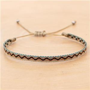nepal style Handmade braid Bracelet, adjustable, approx 4-6mm, 16-24cm length [FR10299]