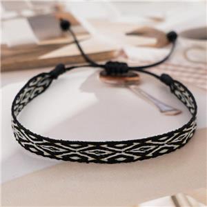 nepal style Handmade braid Knid Bracelet, adjustable, approx 8mm, 16-24cm length [FR10301]