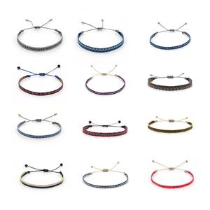 nepal style Handmade braid Bracelet, adjustable, mixed, approx 8mm, 16-24cm length [FR10302]