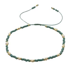 handmade miyuki glass Bracelet with Pearl, adjustable, approx 3mm, 16-24cm length [FR10332]