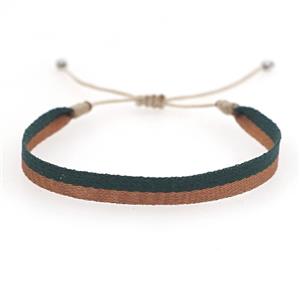 Handmade braid Bracelet, adjustable, approx 6mm, 16-24cm length [FR10400]