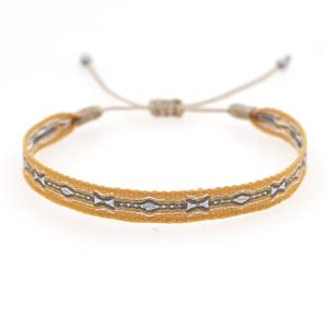 Handmade braid Bracelet, adjustable, approx 6mm, 16-24cm length [FR10401]