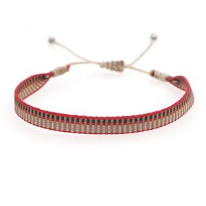 Handmade braid Bracelet, adjustable, approx 6mm, 16-24cm length [FR10405]