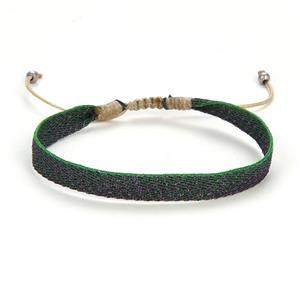 Handmade braid Bracelet, adjustable, approx 6mm, 16-24cm length [FR10411]