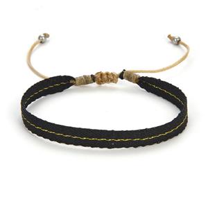 Handmade braid Bracelet, adjustable, approx 6mm, 16-24cm length [FR10412]