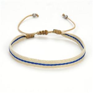 Handmade braid Bracelet, adjustable, approx 6mm, 16-24cm length [FR10419]