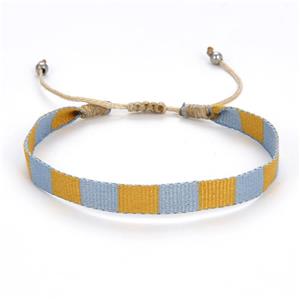 Handmade braid Bracelet, adjustable, approx 6mm, 16-24cm length [FR10420]