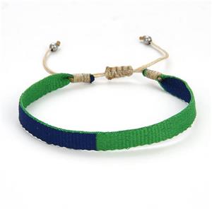 Handmade braid Knid Bracelet, adjustable, approx 6mm, 16-24cm length [FR10421]