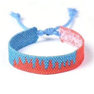 Handmade braid Bracelet, adjustable, approx 12mm, 14-22cm length [FR10436]