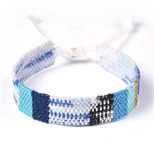 Handmade braid Bracelet, adjustable, approx 12mm, 14-22cm length [FR10439]