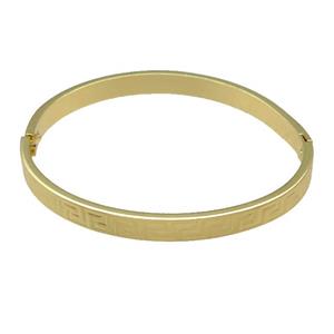 Copper Bangle Gold Plated, approx 5mm, 53-58mm [FR10442]