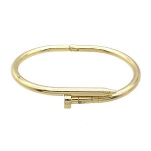 Copper Bangle Gold Plated, approx 8mm, 45-60mm [FR10603]