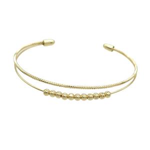 Copper Bangle Gold Plated, approx 3mm, 50-55mm [FR10635]