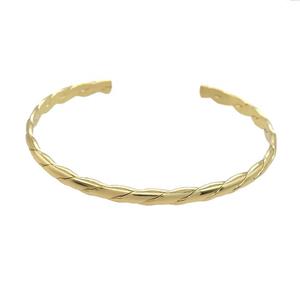 Copper Bangle Gold Plated, approx 5mm, 55-60mm [FR10637]