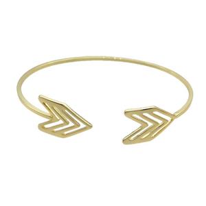 Copper Bangle Gold Plated, approx 13-20mm, 50-55mm [FR10640]