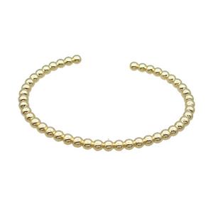 Copper Bangle Gold Plated, approx 4mm, 50-60mm [FR10827]
