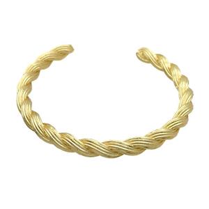 Copper Bangle Gold Plated, approx 7mm, 55-65mm dia [FR10978]