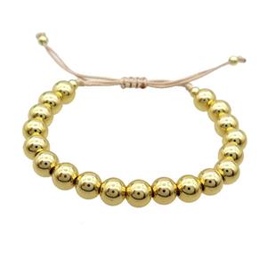 Copper Bracelet Adjustable Gold Plated, approx 8mm, 18-24cm length [FR10997]