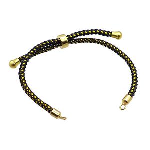 Black Nylon Bracelet Chain, approx 3mm [FR11243]