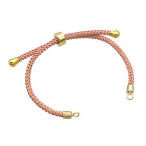 Pink Nylon Bracelet Chain, approx 3mm [FR11244]