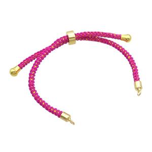 Hotpink Nylon Bracelet Chain, approx 3mm [FR11245]