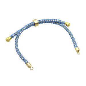 Blue Nylon Bracelet Chain, approx 3mm [FR11249]