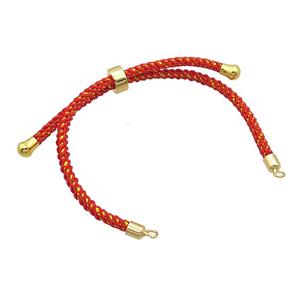 Red Nylon Bracelet Chain, approx 3mm [FR11253]