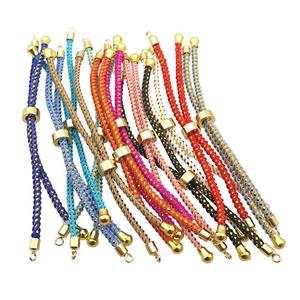 Nylon Bracelet Chain Mixed Color, approx 3mm [FR11254]