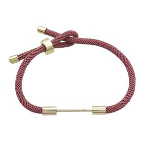 Lt.coral Nylon Bracelet Chain, approx 3mm, 18-22cm length [FR11262]
