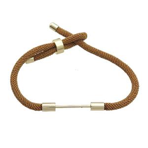 Brown Nylon Bracelet Chain, approx 3mm, 18-22cm length [FR11264]
