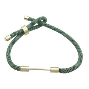 Green Nylon Bracelet Chain, approx 3mm, 18-22cm length [FR11265]