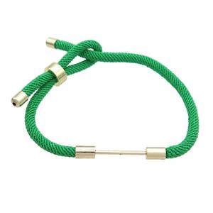 Green Nylon Bracelet Chain, approx 3mm, 18-22cm length [FR11267]