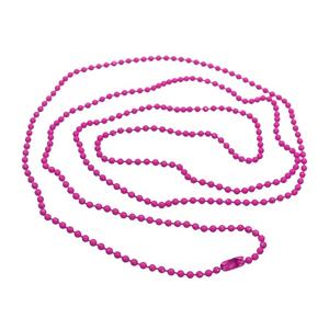 Copper Ball Chains For Necklace Fachsia Lacquered, approx 2mm, 78cm length [FR11283]