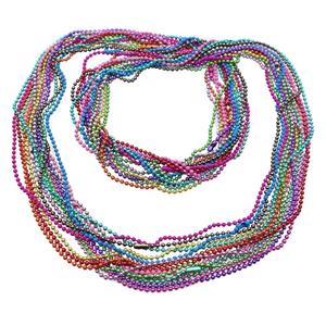 Copper Ball Chains For Necklace Lacquered Mixed, approx 2mm, 78cm length [FR11291]