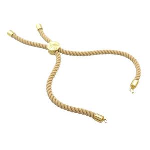 Beige Nylon Bracelet Cord, approx 3mm, 20cm length [FR11293]
