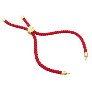 Red Nylon Bracelet Cord, approx 3mm, 20cm length [FR11297]
