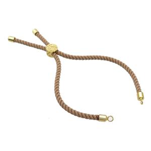 Coffee Nylon Bracelet Cord, approx 3mm, 20cm length [FR11301]