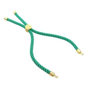 Green Nylon Bracelet Cord, approx 3mm, 20cm length [FR11305]