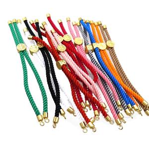 Nylon Bracelet Cord Mixed, approx 3mm, 20cm length [FR11306]
