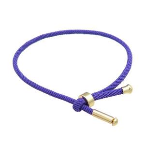 Purple Nylon Bracelet Adjustable, approx 3mm [FR11308]