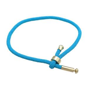Blue Nylon Bracelet Adjustable, approx 3mm [FR11314]