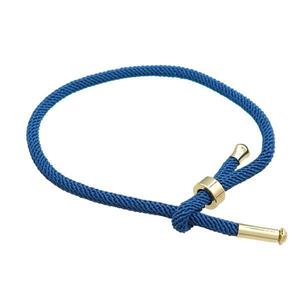 Nylon Bracelet Adjustable Blue, approx 3mm [FR11315]