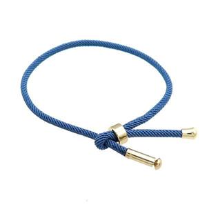 Blue Nylon Bracelet Adjustable, approx 3mm [FR11317]