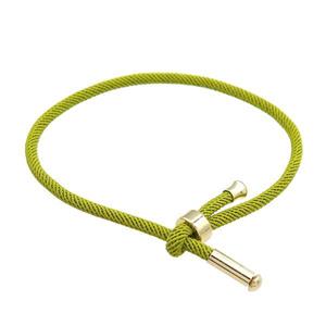 Olive Nylon Bracelet Adjustable, approx 3mm [FR11320]