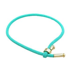 Nylon Bracelet Adjustable Green, approx 3mm [FR11331]